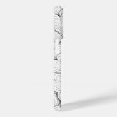 Schwarz-weiße und rote Zwiebelmuster Case-Mate iPhone Hülle (Rückseite / Rechts)