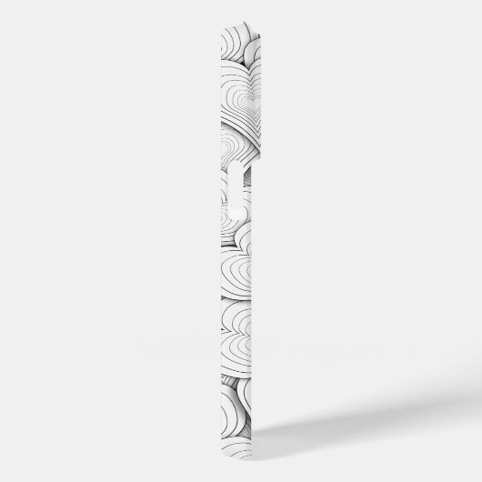 Schwarz-weiße und rote Zwiebelmuster Case-Mate iPhone Hülle (Rückseite / Rechts)