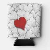 Schwarz-weiße und rote Zwiebelmuster Dosenkühler (Vorderseite)