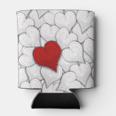 Schwarz-weiße und rote Zwiebelmuster Dosenkühler (Rückseite)