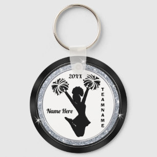 Schwarz-weiße und silberne billige schlüsselanhänger