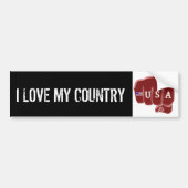 Schwarz-weiße US Fist Bump and Tattoo American Fla Autoaufkleber (Vorne)