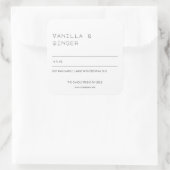 Schwarz-weiße Verpackungskerze mit einzigartiger T Quadratischer Aufkleber (Tasche)