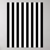Schwarz-Weiße vertikale Streifen Poster (Vorne)