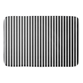 Schwarz-weiße vertikale Streifen Streifen Streifen Badematte