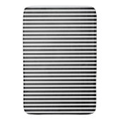 Schwarz-weiße vertikale Streifen Streifen Streifen Badematte (Vorderseite Vertikal)