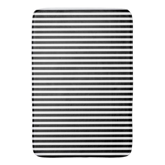 Schwarz-weiße vertikale Streifen Streifen Streifen Badematte (Vorderseite Vertikal)