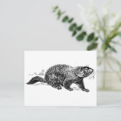 Schwarz-weiße Vintage Bodenplatte Postkarte (Stehend Vorderseite)