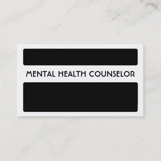 Schwarz-weiße Visitenkarte (Vorderseite)