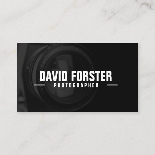 Schwarz-weiße Visitenkarte (Vorderseite)