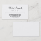 Schwarz-weiße Visitenkarte für das Handschriftensc (Vorne/Hinten)