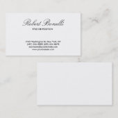 Schwarz-weiße Visitenkarte für das Handschriftensc (Vorne/Hinten)