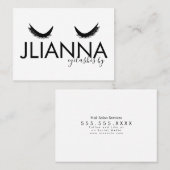 Schwarz-weiße Visitenkarte für kühne Augenblicke (Vorne/Hinten)