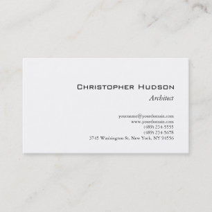 Schwarz-weiße Visitenkarte für Schlichte Architekt