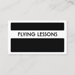 Schwarz-weiße Visitenkarten für Flugstunden Visitenkarte