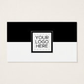 Schwarz-weiße Visitenkarten für moderne Farbblöcke (Rückseite)