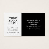 Schwarz-weiße Visitenkarten für moderne Farbblöcke (Vorderseite)