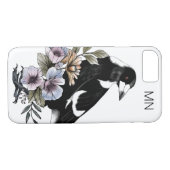 Schwarz-weiße Vogelkunst Case-Mate iPhone Hülle (Rückseite (Horizontal))