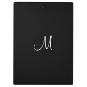 Schwarz-weiße Vorlage für das erste Monogramm Klemmbrett (Rückseite)