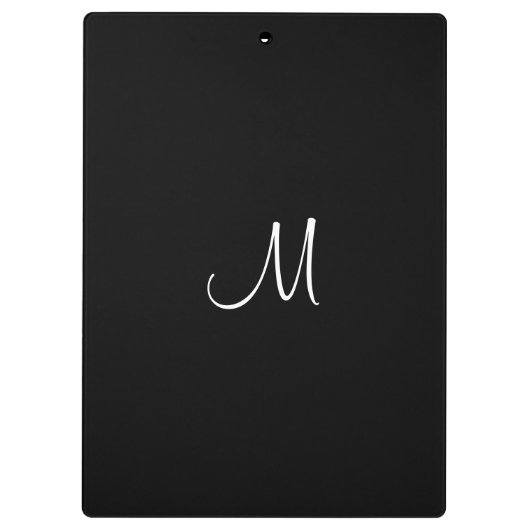 Schwarz-weiße Vorlage für das erste Monogramm Klemmbrett (Rückseite)
