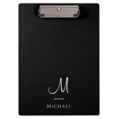 Schwarz-weiße Vorlage für das erste Monogramm Klemmbrett (Vorderseite)