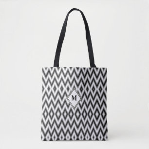 Schwarz-weiße Vorlage für ein Monogramm eines Diam Tasche