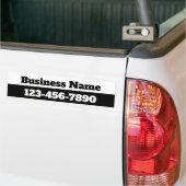Schwarz-weiße Vorlage für Geschäftsname Telefonnum Autoaufkleber (Auf Lkw)