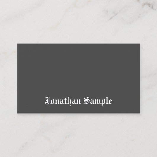 Schwarz-weiße Vorlage Nostalgischer alter englisch Visitenkarte (Vorderseite)