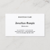 Schwarz-weiße Vorlage Nostalgischer alter englisch Visitenkarte (Rückseite)