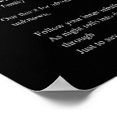 Schwarz-weiße Wandkunst-Dekoration für Gedichte Poster (Ecke)