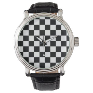 Schwarz-weiße Wanduhr Armbanduhr
