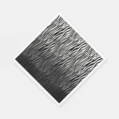 Schwarz-weiße Wasserfarbe Ombre Zebra Print Serviette (Ecke)