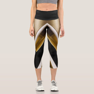 Schwarz-weiße Wave Women's Leggings
