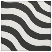 Schwarz-weiße Wavy Streifen Stoff (Muster)