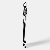 Schwarz-weiße Wavy Striping iPhone Case - Farbe (Rückseite / Rechts)