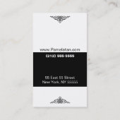 Schwarz-weiße Wedding Planer Geschäfts-Karte BW 10 Visitenkarte (Rückseite)