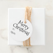 Schwarz-weiße Weihnachten von niedlich Geschenkanhänger (Beispiel)