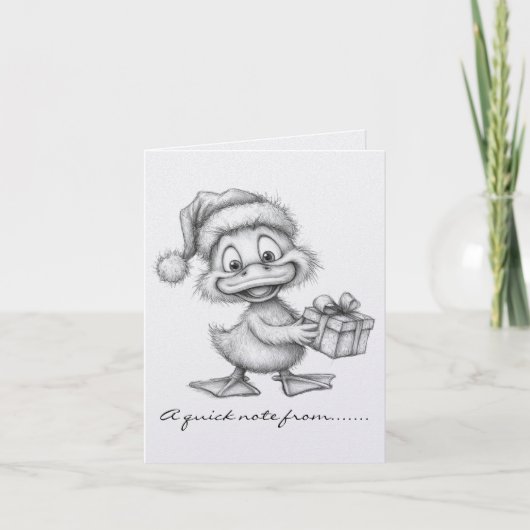 Schwarz-Weiße Weihnachtsente (Vorderseite)