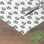 Schwarz-weiße Weihnachtsschmuck Seidenpapier