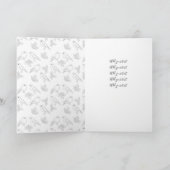 Schwarz-weiße Weihnachtsschrift Feiertagskarte (Innenseite)