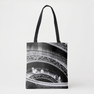 Schwarz-weiße Wendeltreppe  Tasche