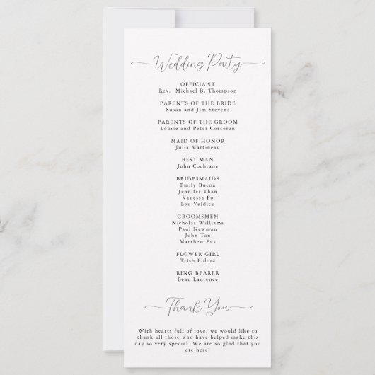 Schwarz-weiße Wilde Poppies Elegantes Hochzeitspro (Rückseite)