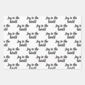 Schwarz-weiße Winterbaumfreude an der Welt Geschenkpapier Set (Vorderseite 3)