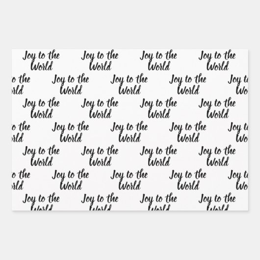 Schwarz-weiße Winterbaumfreude an der Welt Geschenkpapier Set (Vorderseite 3)