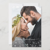 Schwarz-weiße Winterschneeflocken Foto (Vorderseite)