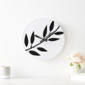 Schwarz-weiße Wohngestaltung Einfaches minimales L Große Wanduhr (Zuhause)