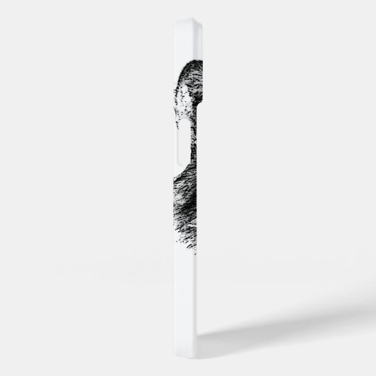 Schwarz-weiße Wolf-Augen Case-Mate iPhone Hülle (Rückseite / Rechts)