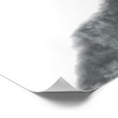 Schwarz-weiße Wolf-Doppelexposition Moderne Poster (Ecke)