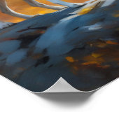 Schwarz-weiße Wölfe Poster (Ecke)