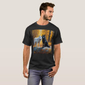 Schwarz-weiße Wölfe T-Shirt (Vorne ganz)